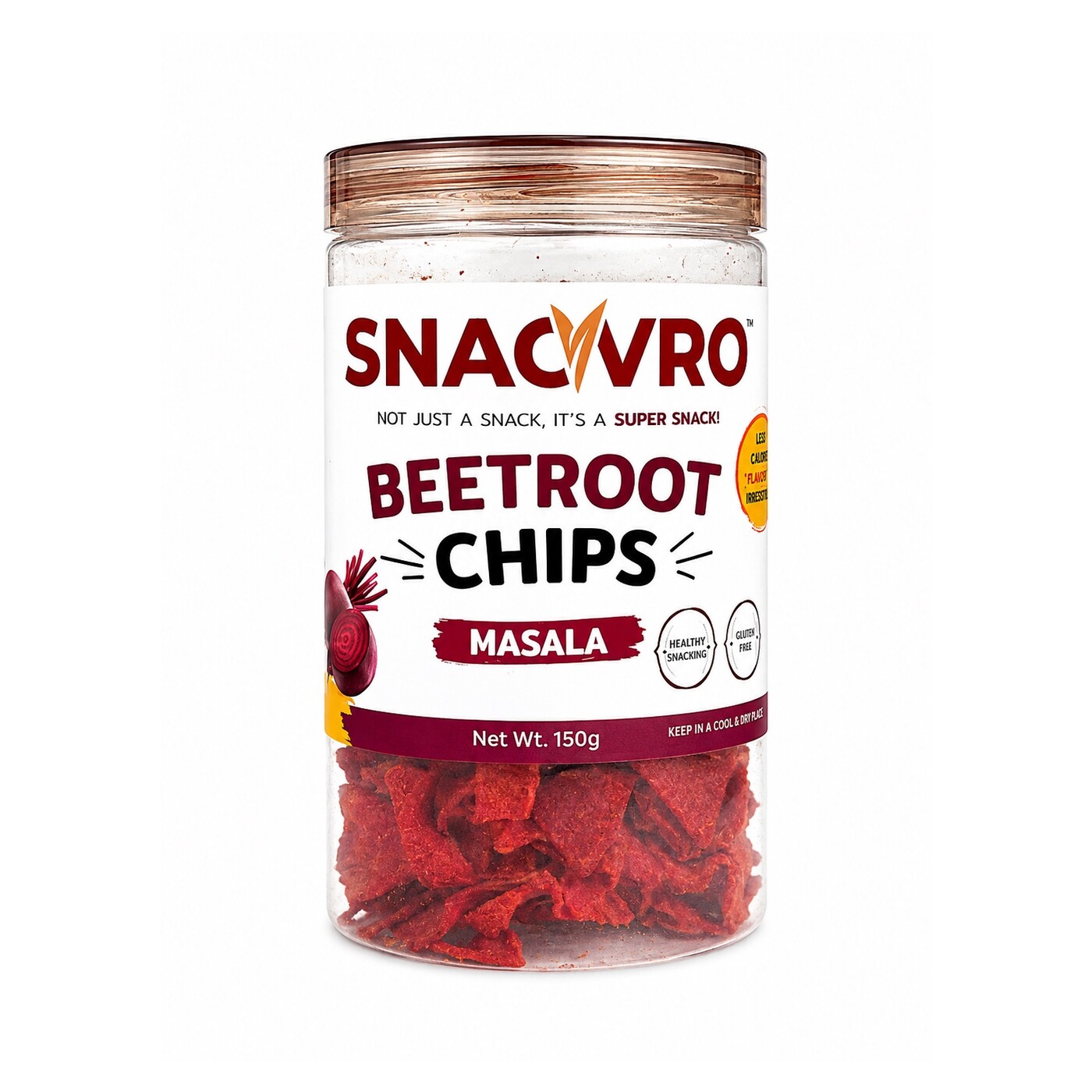 Beetroot Chips Masala jar